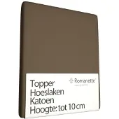 Romanette Drap-housse Surmatelas Romanette Taupe (Coton)-90 x 200 cm