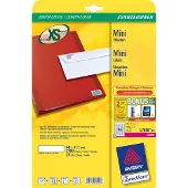 Avery - Blanc - 46 x 11.1 mm 2100 étiquette(s) (25 feuille(s) x 84) étiquettes