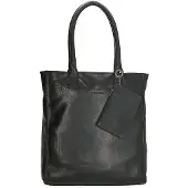 Hide & Stitches Femmes, Sac, Hide & Stitches Golden Gate Shopper - Schwarz - 100% Leder, Noir
