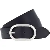 Vanzetti Ceinture 'Oval 3cm' noir / argent