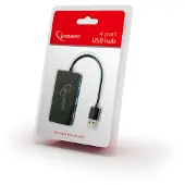 Gembird Concentrateur USB 4Port USB2.0 (USB-A, 4 ports), Station d’accueil + hub USB, Noir