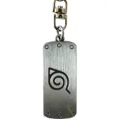 Abystyle Unisexe, Porte-clés, Naruto Shippuden: Konoha Metal Plate, Argent