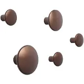 Muuto Dots Metal Lot de Hooks Umber | Set of 5