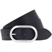 Vanzetti Ceinture 'Oval 3cm' noir / argent