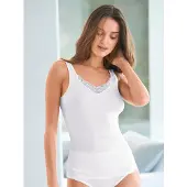 Mey Le débardeur en pur coton peigné Mey blanc