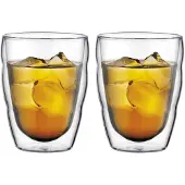 Bodum Ensemble de Verres Bodum 250 ml en Verre Borosilicate Transparent - Lisse 2 Pièces