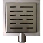 Wiesbaden 3e generatie bonde de douche avec bride et sortie latérale 20 x 20 cm RVS 33.4211