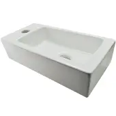 Wiesbaden Rhea S mini fontaine gauche 36,5 x 18 x 9 cm céramique blanc brillant 32.3496