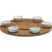 Barbecook Joya Plateau tournant - avec 6 bols - Marron