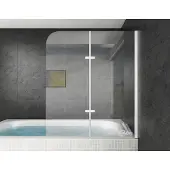 Badplaats Paroi baignoire Austin 120 x 140 cm chrome - verre transparent