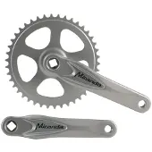Miranda Cranket Alfa 1 42T, longueur de manivelle 170 mm. Argent, aluminium, sans jeu. Chaîne Top 3 32