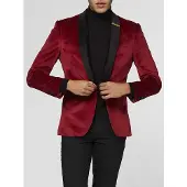 Opposuits Veste de costume 'Christmas - Dinner Jacket - Burgundy'
