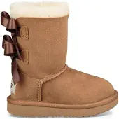 Ugg unisex pour enfant. 1017394T Bottes en cuir Bailey Bow II marron (28.5), Plat, Aucun, Casuel, mode enfantine