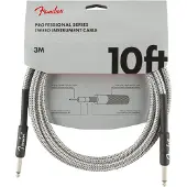 Fender Professional 10ft Straight Instrument Cable White Tweed