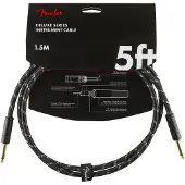 Fender Deluxe 5ft Straight Instrument Cable Black Tweed