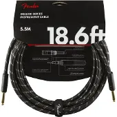 Fender câble dinstrument Deluxe de 55 mètres avec connecteurs droits tweed noir