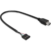 DeLOCK Câble : connecteur femelle USB 2.0 vers mini-fiche USB, 30 cm
