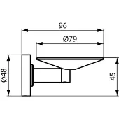 Ideal standard IDS Porte-savon IOM anti-vandale chromé
