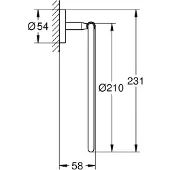 GROHE Anneau porte-serviette BAUCOSMOPOLITAN 40460001 - Ø 18 cm - Chrome