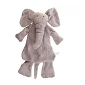Difrax Éléphant Elliot peluche plate soft gris 1 pc(s) Coussin Chauffant