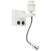 QAZQA Applique murale moderne blanche avec bras flexible - Brescia Combi