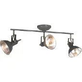 QAZQA Spot industriel anthracite orientable et inclinable 3 lumières - Tommy