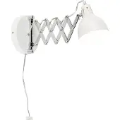 TRIO Applique murale SCISSOR blanche chromée 1xE14x28W, métal, dimensions : 15x15x15 cm, IP20,