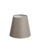 QAZQA Abat-jour en lin à clipser taupe 12 cm rond