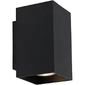 QAZQA Applique murale moderne noire carrée 2 lumières - Sandy
