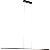QAZQA Suspension moderne noire 150 cm avec LED intégrée - Banda