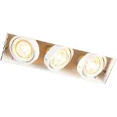 QAZQA Spot encastré blanc orientable et inclinable sans bordure 3 lumières - Oneon