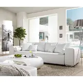 DELIFE Canap? Marbeya 290x110 cm blanc avec fonction lit
