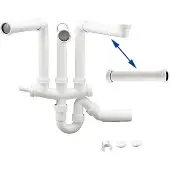 BLANCO Raccord de cuve 2x3,5"-1x1,5"/ 3x3,5