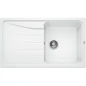 BLANCO Evier SONA 5 S en BLANC avec vidage sansde vidage / Découpe : 840 x 480 mm / Silgranit