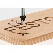 Festool 491003 - Fraise à graver HW S8 D11/60°