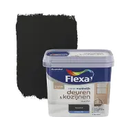 Flexa Beau Facile Portes & Châssis Brillant Satin - Noir - 0,75L