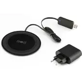 Caliber Chargeur sans fil Qi - avec adaptateur Noir (PSQ10C-B)