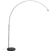 QAZQA Lampadaire arc moderne en acier avec base en marbre - XXL