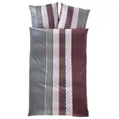 JOOP! Housse de couette beige / gris basalte / rose ancienne