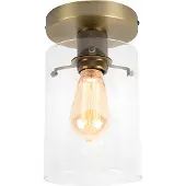 QAZQA Plafonnier moderne bronze avec verre - Dome