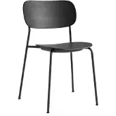 Audo Copenhagen Co Dining Chair Black steel Veneer Without Arms | Black | Black Oak