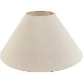 QAZQA Abat-jour en tissu beige rond incliné 50/17.5/25