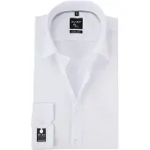 Olymp Chemise No'6 Coupe Skinny Blanc Manches Extra Longues