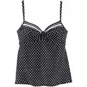 LASCANA Haut de tankini noir / blanc
