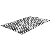 Bo Camp Tapis d'extérieur Chill mat Wave 2,7x2 m L noir et blanc