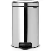 Brabantia 113581 poubelle 12 L ronde en acier inoxydable
