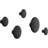 Muuto Dots Wood Lot de Hooks Black | Set of 5