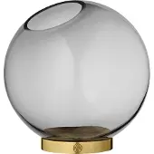AYTM Globe - Vase Ø17 cm | Black | Gold