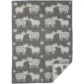 Klippan Yllefabrik Couverture pour lit de bébé en laine d'agneau Baa 65 x 90 cm