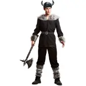 MOM Wild Viking Man Costume Marron M-L Enfants